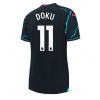 Manchester City Jeremy Doku #11 Tredjedrakt Kvinner 2023-24 Kortermet